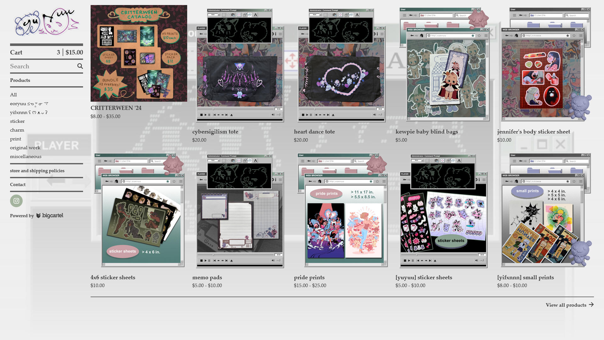 ONLINE STORE HOME PAGE