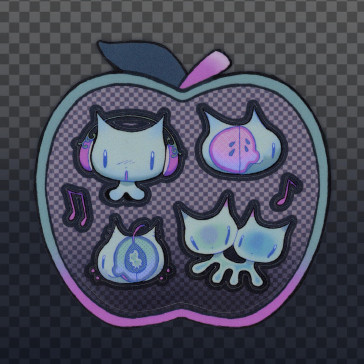 appleseed cat sticker sheet